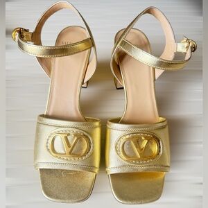 Valentino Women's Metallic Gold Heels